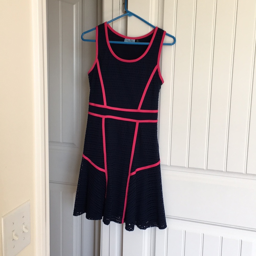 Cynthia Rowley navy and pink dress size S